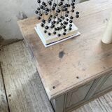 XXL walnut trade counter with multiple drawers
