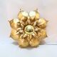 1970s 1980s Hollywood Regency Masca Gold Leaf Metal Flower Wall Sconce