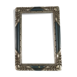 Old Art Deco frame carved wood silver 16.6x11.6 cm, hardwood 14.3x9.4 cm SB