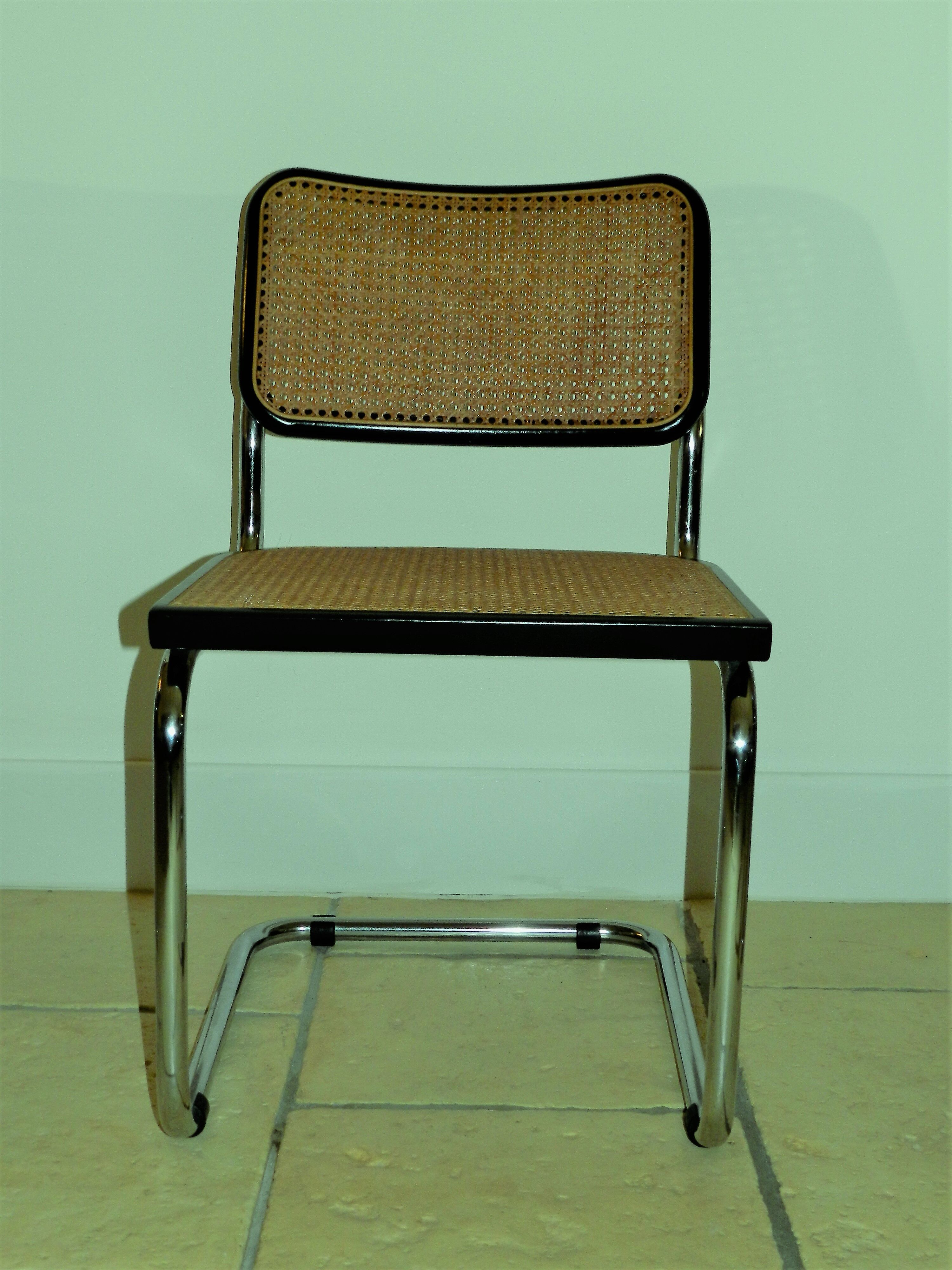 4 chairs Marcel Breuer model Cesca edition Gavina