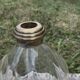 Large antique decanter for spirits – cut glass and silvered neck