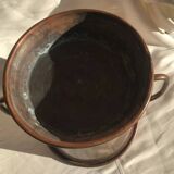 Copper plant pot with side handles