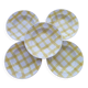 Set de 5 assiettes creuses Orchies moulin des loups  Modèle nappe jaune