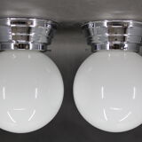 1940s Pair of Art Deco Ceiling or Wall Lights, Czechoslovakia