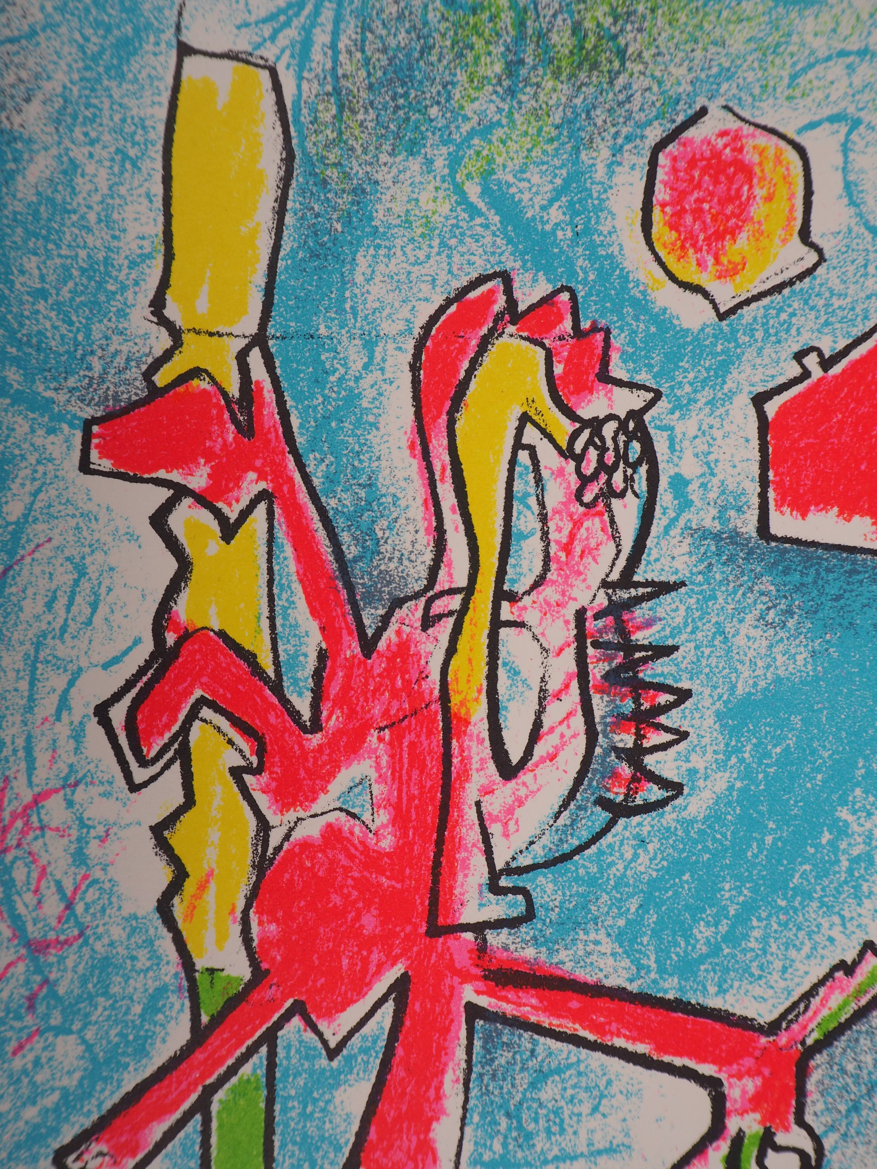 Roberto matta: surrealist creature - original lithograph