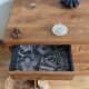 Dressing table in solid oak.