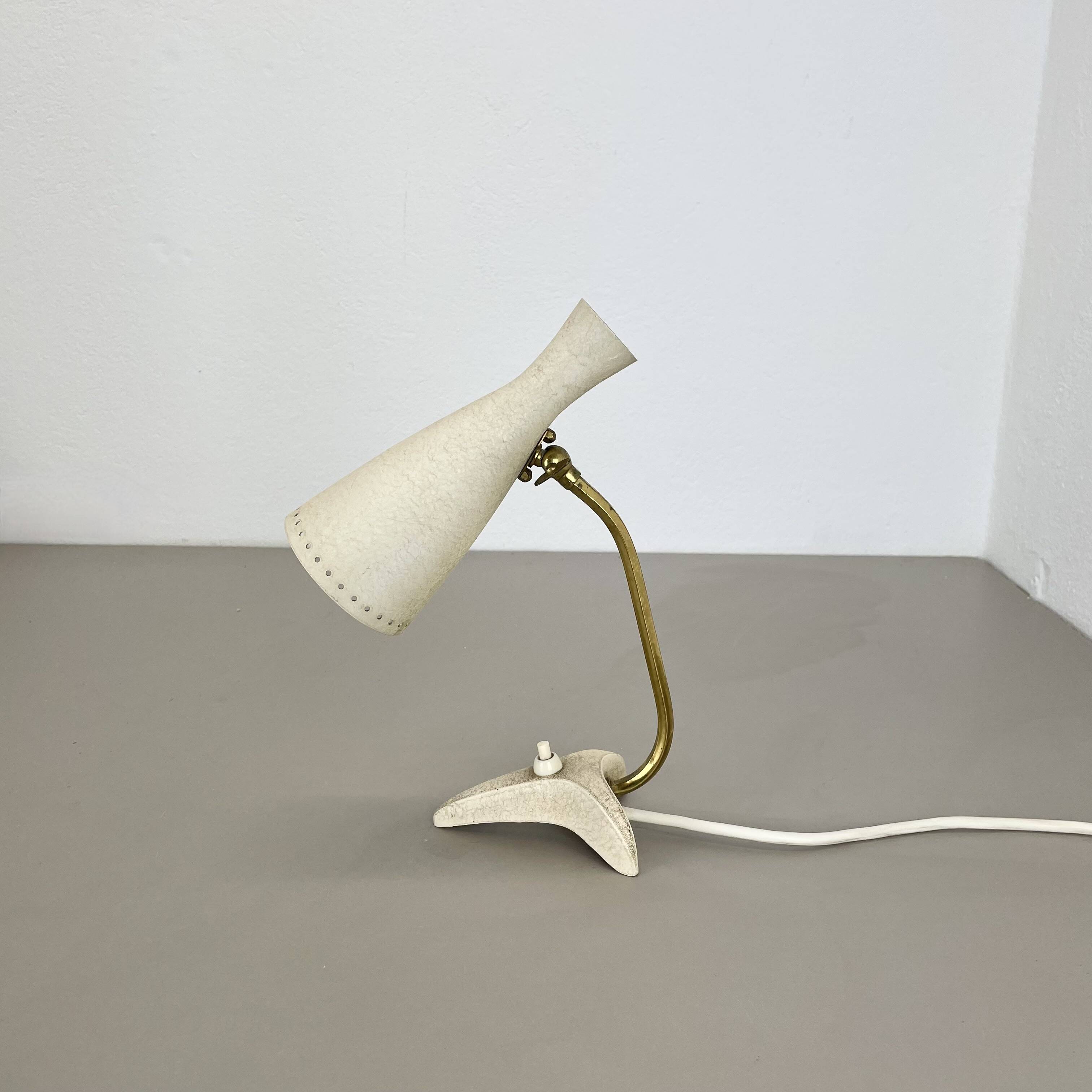 Original Modernist beige Metal Table Light by Cosack, Germany, 1960s