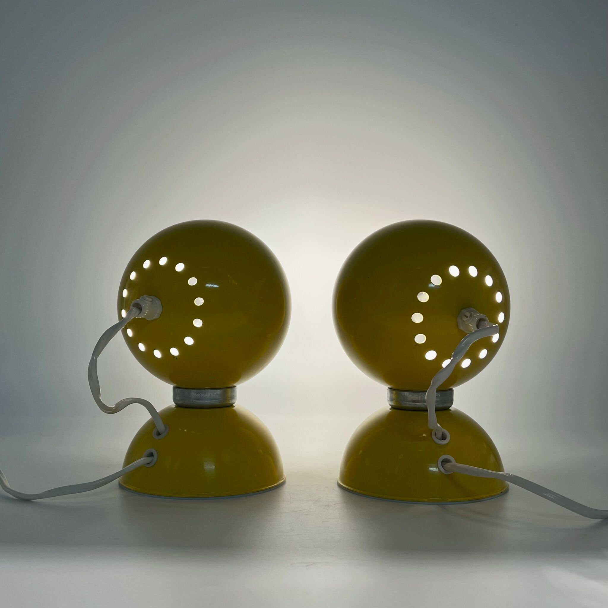 Set of 2 Eyeball Lamp - Reggiani - 60s lamps - space age desk lamp