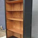 Open bookcase XIXth lacquered black