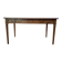 Bureau plat de style Louis XVI en merisier et cuir noir
