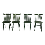 1980s Green Ton Chairs, Set of 4