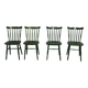 Chaises Green Ton des années 1980, lot de 4