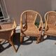 4 fauteuils en  rotin