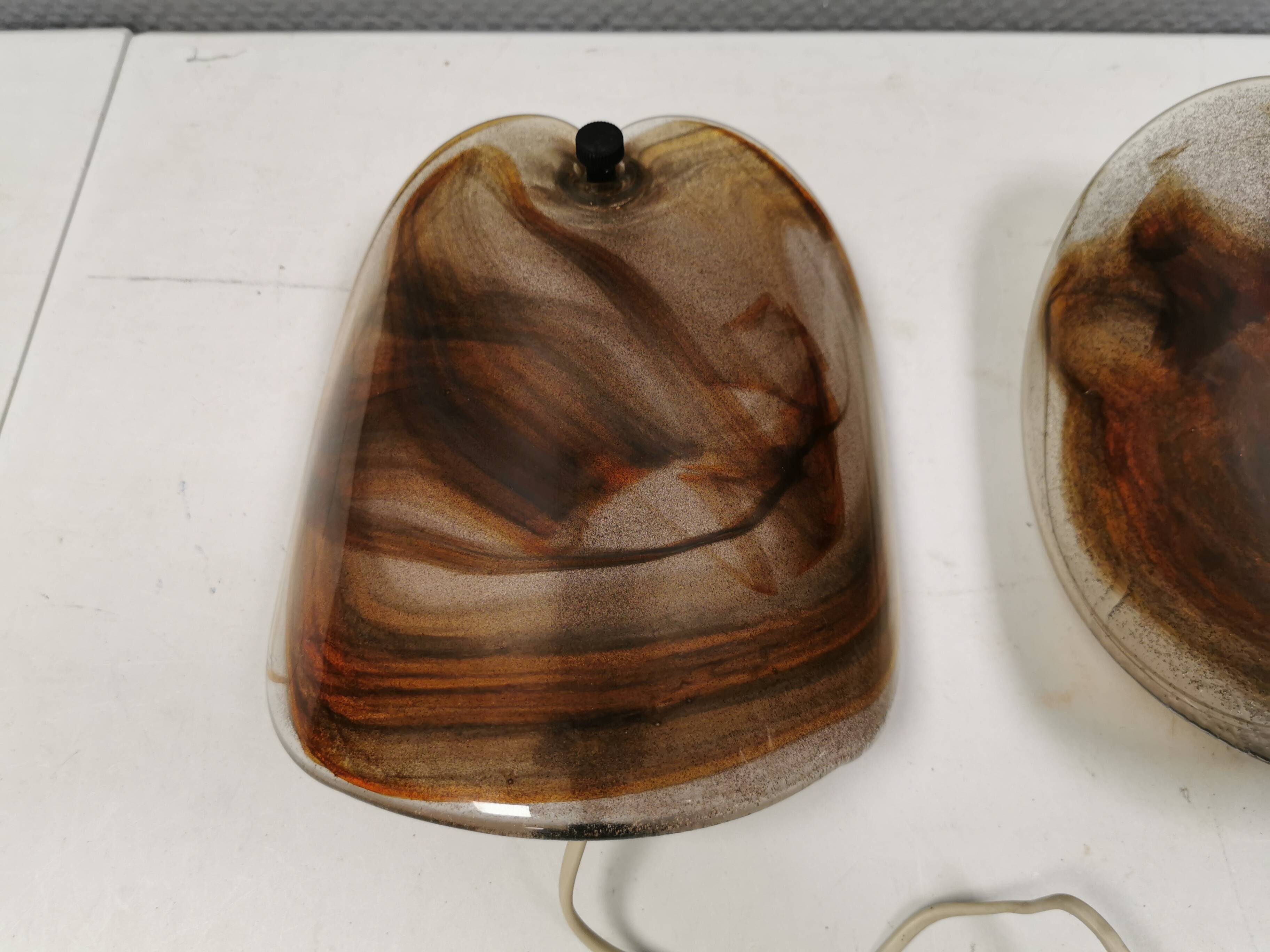 Glass wall lamps, by Per Lutken for Holmegaard Denmark in the late 70s