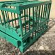 Vintage bird cage in green wood retro paint