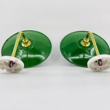 Enamelled sheet metal wall lights