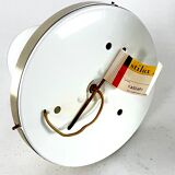 Stilux Milano, vintage round gilded aluminum wall lamps from 60s. Set of two