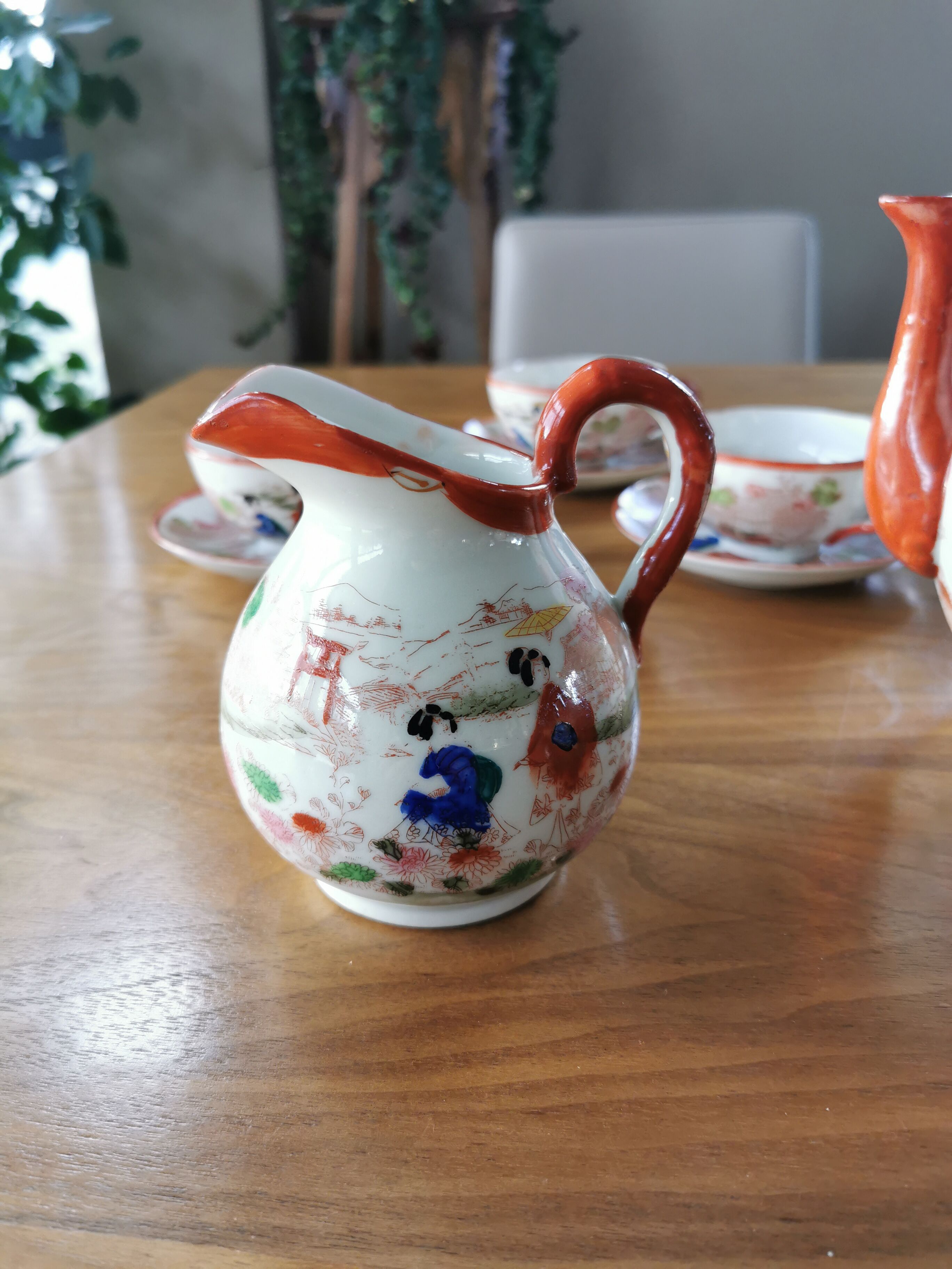 Great old Japanese tea set made of porcelain