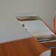 Lampe Raak fleur métal chromé