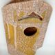 Vase visage en grès Raku