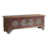 Ancien coffre long à motifs floraux (c.1870) #40
