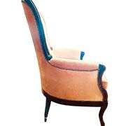 Set of a sofa and a Louis Philippe armchair.