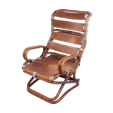 Tito Agnoli Relax chair made of Bamboo and leather, 1960