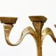 Vintage Brutalist Bronze Candle Holder