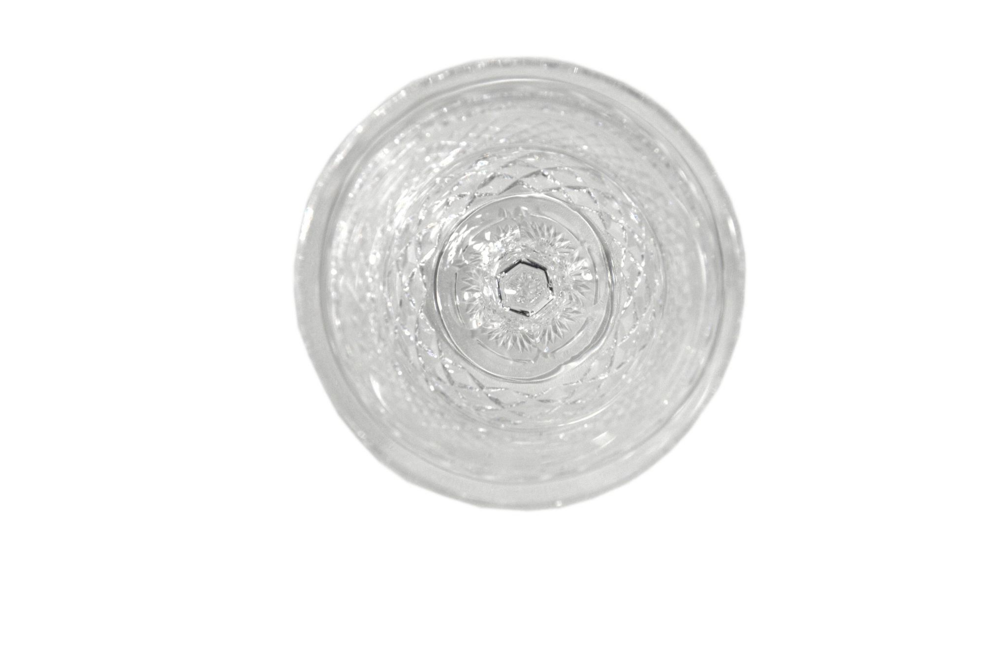 Hand-blown and hand-cut crystal wine glass, Josair, 1960