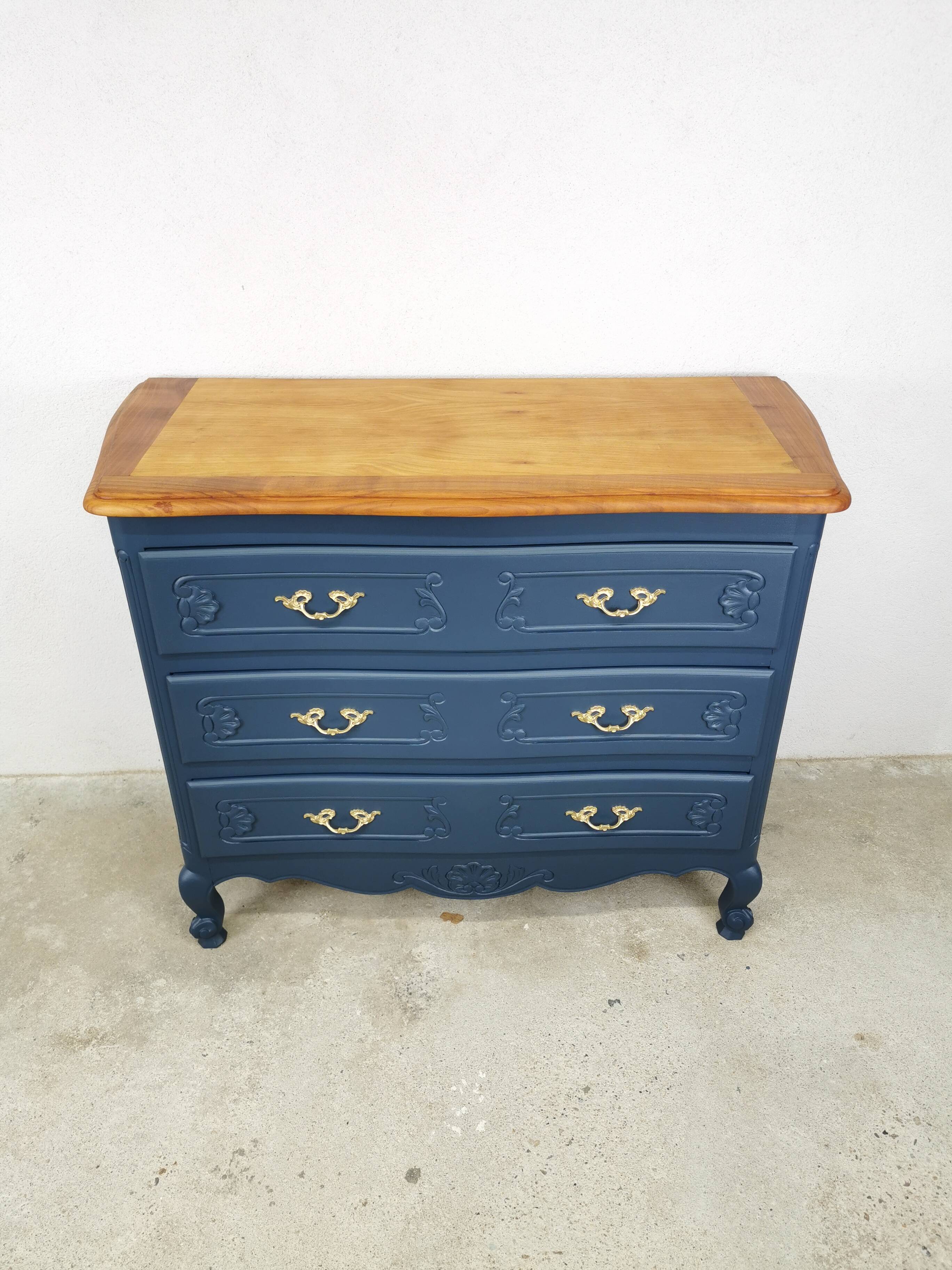 Renovated cherry wood chest of drawers