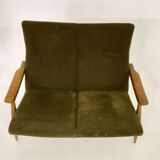 Beautiful wooden and velvet bench