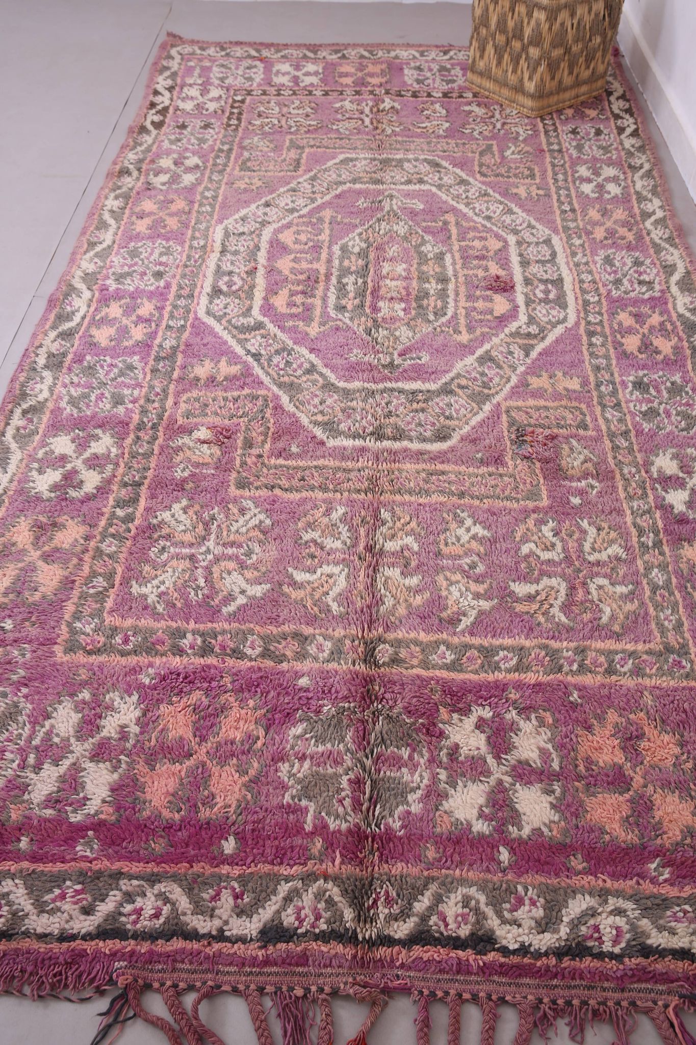 Large Vintage Moroccan Rug 178 x 362 cm - Berber Wool Rug - Handmade Rug