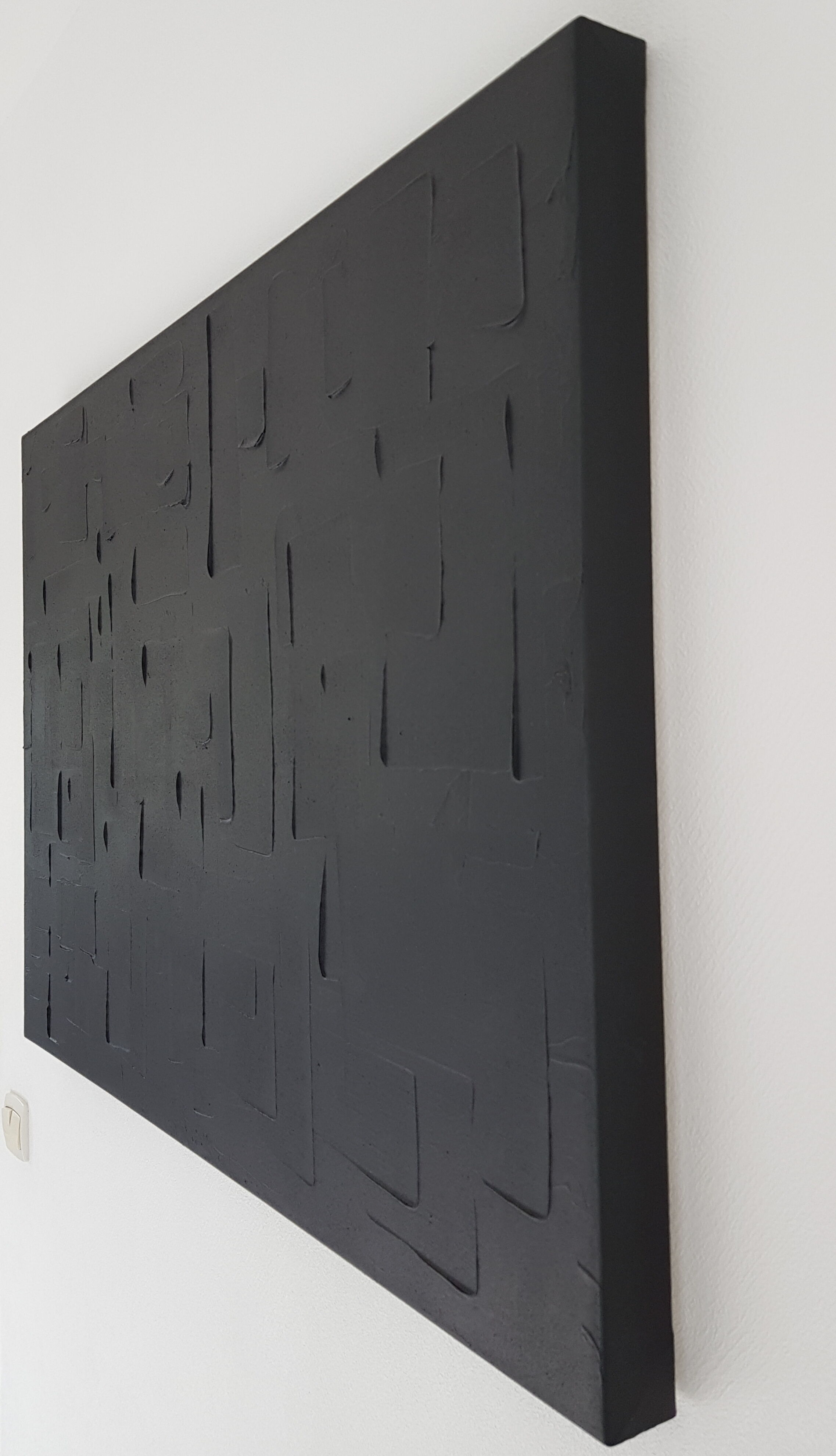 Abstract painting black monochrome painting