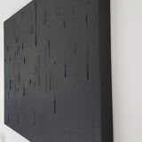 Abstract painting black monochrome painting