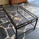 Table basse verre et fer