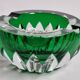 Baccarat green cut crystal ashtray, France, 20th century