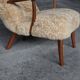 Fauteuils de Prague en véritable peau de mouton de Madsen & Schübel, Danemark, années 1960, ensemble de 2