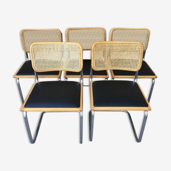 Set of 5 chairs black
