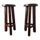 Pair of vintage brutalist bar stools