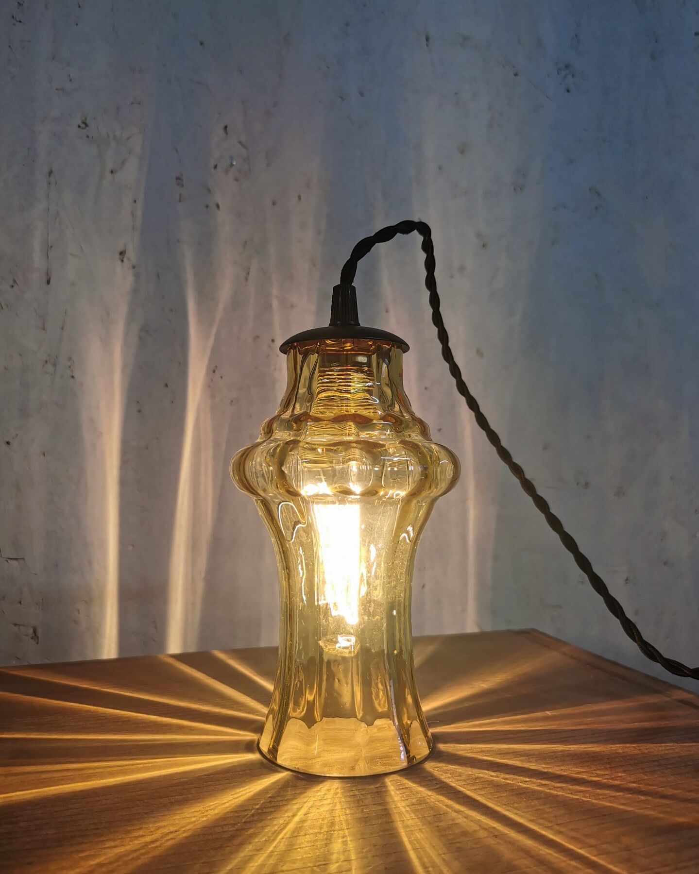 Vintage old amber globe walker