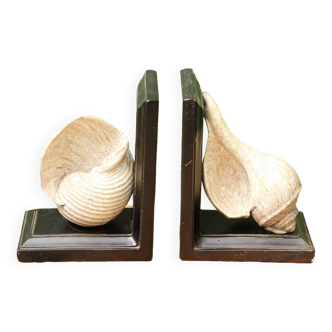 Pair of resin conch bookends
