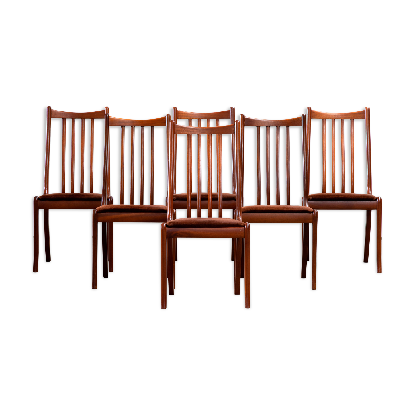 Series of 6 scandinavian chairs