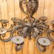 lustre en fer forgé XVIIIème XIXème aux armoiries