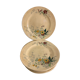 12 old polychrome flat plates Jules Vieillard Bordeaux, 19th century