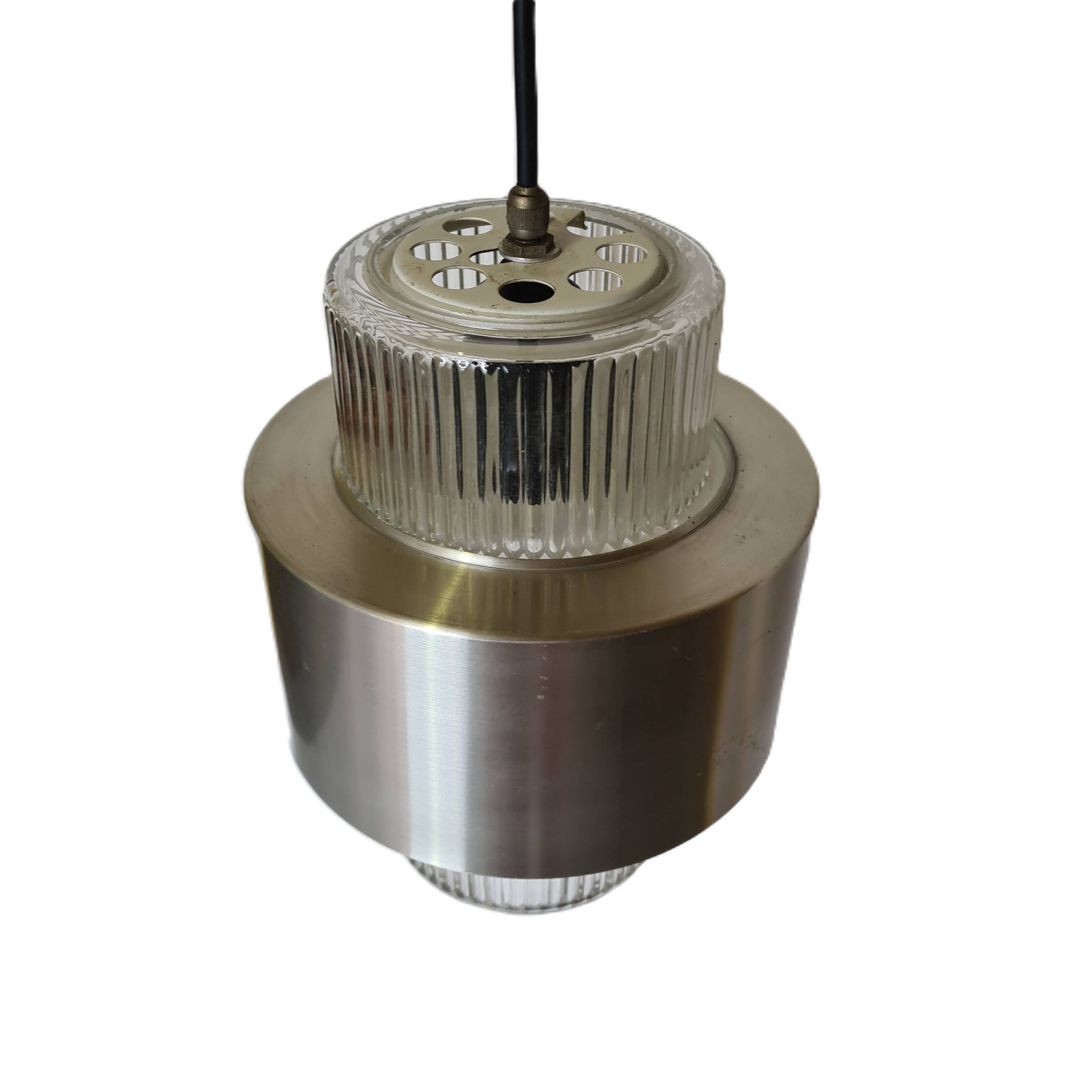 Philips Design Hanging Lamp Made Of Aluminum And Glass, 1960s