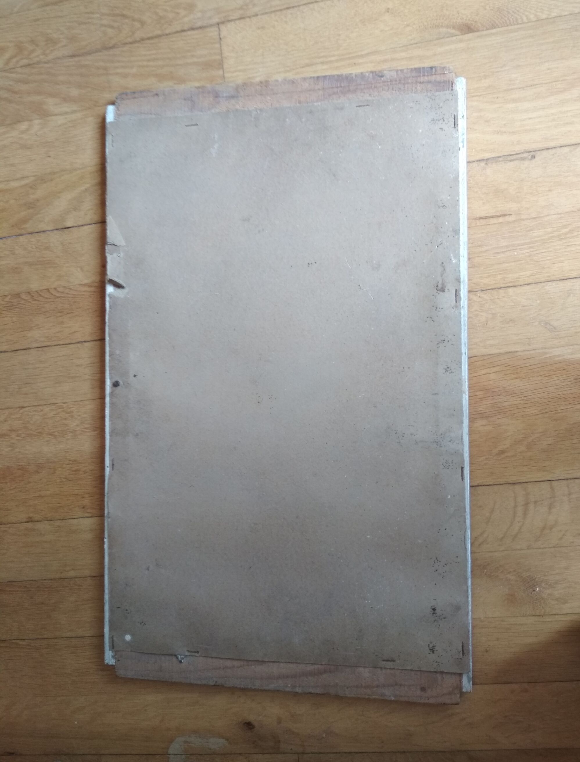 Mirror Art Deco silvered-frame wood and silver mouldings-rectangular ice years 1930 36x59cm