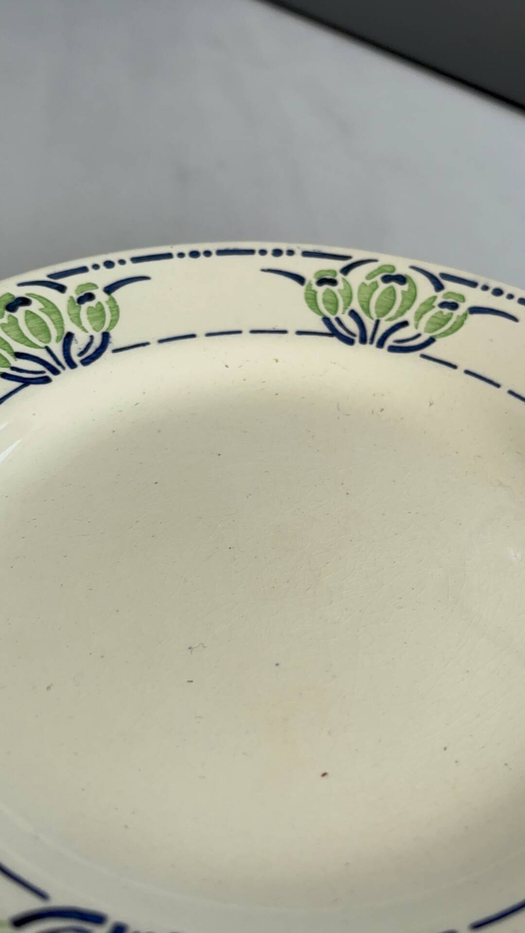 Earthenware compote H B C Choisy le Roi Spring model | Tableware Fr