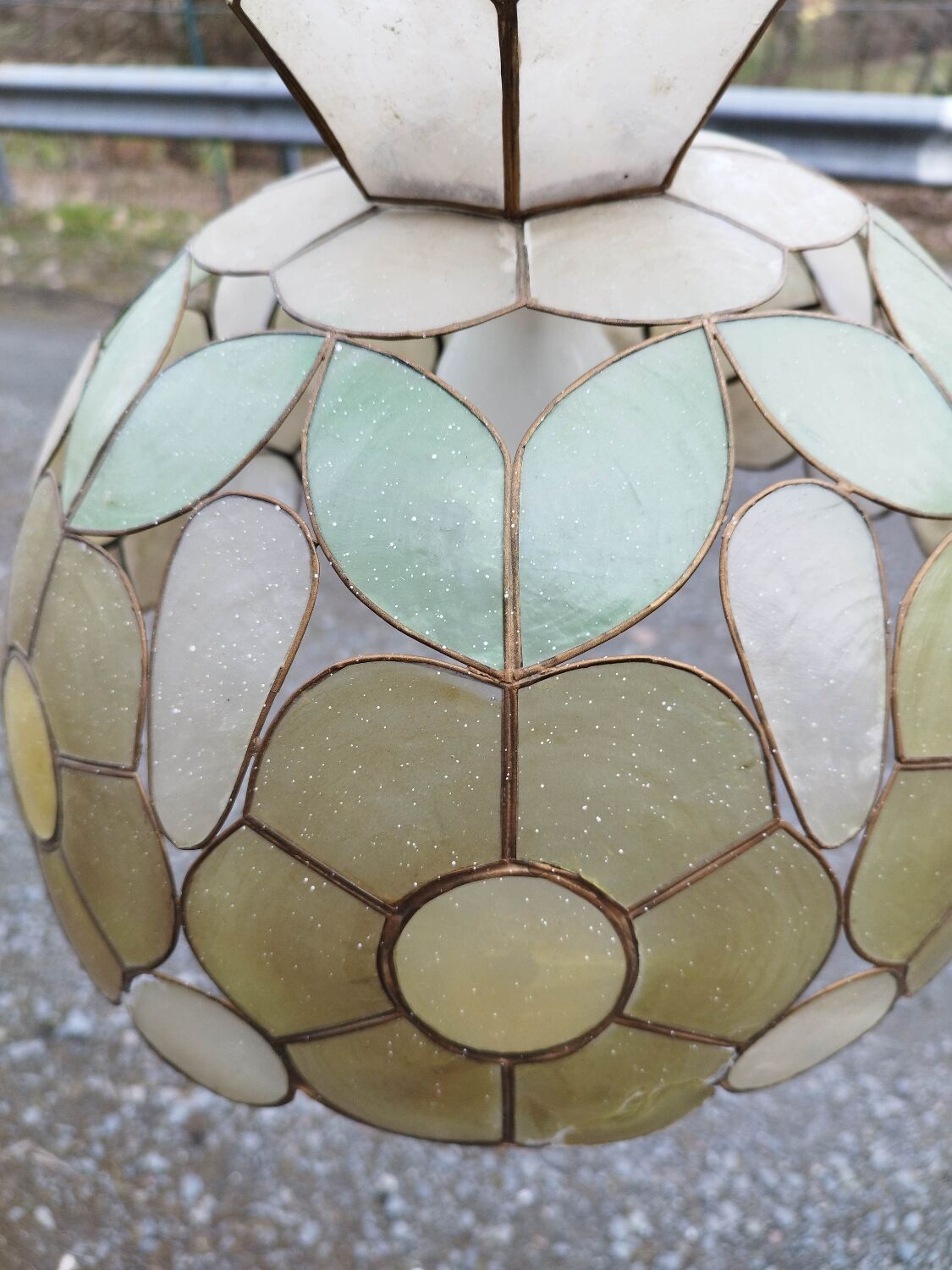 Suspension flower mother-of-pearl large model