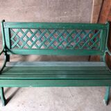 Old cast iron and wood garden bench