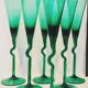 6 flûtes champagne Memphis, 1980